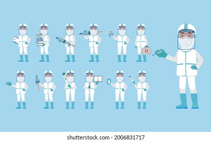 Doctor wearing protective suite to fight coronavirus