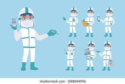 Doctor wearing protective suite to fight coronavirus