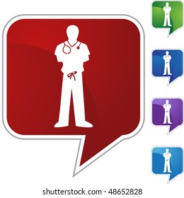 Doctor web button isolated on a background