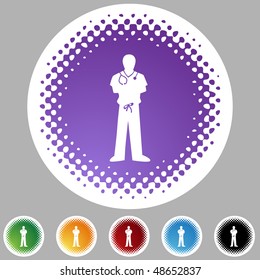 Doctor web button isolated on a background