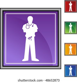 Doctor-Web-Schaltfläche einzeln auf Hintergrund