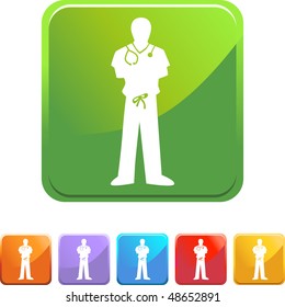 Doctor web button isolated on a background