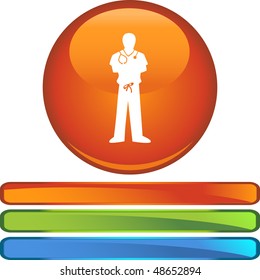 Doctor web button isolated on a background