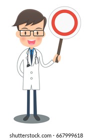 Doctor of the white robe indicating the correct answer