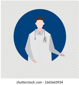 The doctor who is explaining something.