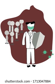 A doctor who helps in handling Covid19