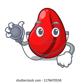Doctor whole cola nuts in market cartoon
