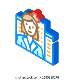doctor woman job isometric icon vector. doctor woman job sign. isolated symbol illustration