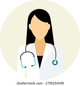 Doctor, woman, medicine, medical, grey, nurse, stethoscope, vector illustration