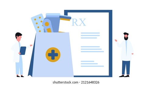 the doctor writes prescription Doctor Pharmacist