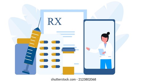 the doctor writes prescription Doctor Pharmacist concept Medicine prescription