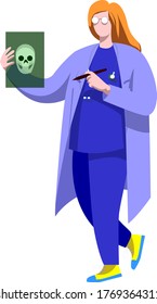 Doctor with x-ray report in hand