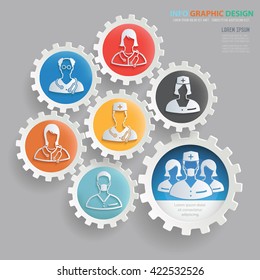 Doctor,healthy care concept design on clean background,vector