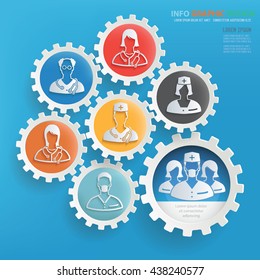 Doctor,medical info graphic design on blue background,vector