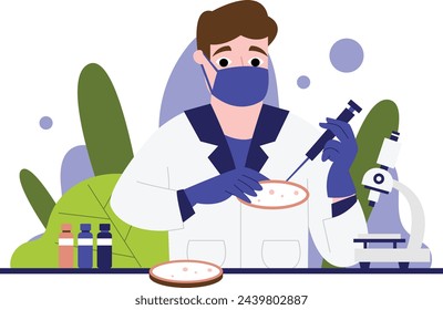 Doctors analyze the virus in the laboratory