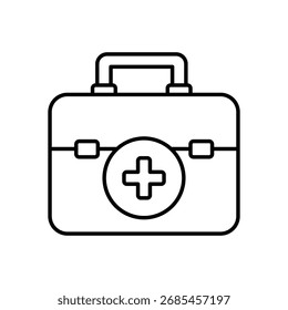 Iconos del vector del bolso del médico