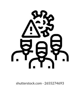 ícone da linha preta do médico para projetos digitais e impressos.  Ícones mínimos de limpeza para aplicativos e sites. Ícones simples modernos para UI UX e branding