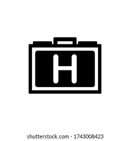 doctor's briefcase icon, health vector icon