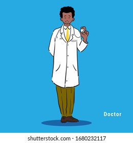 Caracteres doctores. Concepto médico en el diseño de ilustración vectorial.