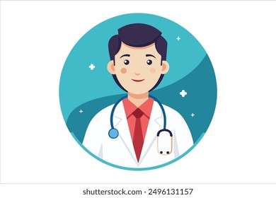  doctors characters. Medical team concept. Hand drawn style vector design illustrations.