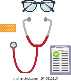 Doctor's conclusion. Diagnosis document. Picture for the Internet.