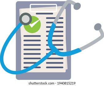 Conclusión del doctor. Documento de diagnóstico. Imagen para Internet.