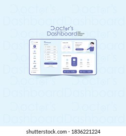 Doctors dashboard website user interface 