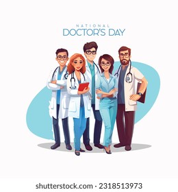 Doctors day  with background. Medical health care banner design with doctor, stethoscope
