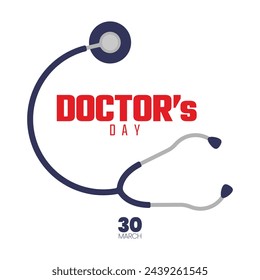 Doctor's Day Vector Icon Illustration Doctor Day Icon Stethoscope Icon