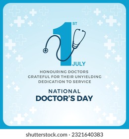 Doctor's Day Wishes Post Vector. national Doctor's Day India july 1st