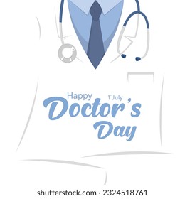 El día del doctor quiere al vector de post. Día nacional del médico India 1 de julio