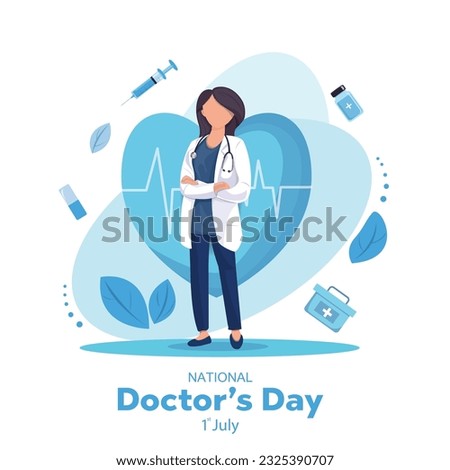 Doctor's Day Wishes Post Vector. national Doctor's Day India july 1st