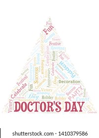 Doctor's Day Word Cloud. Wordcloud Made With Text.
