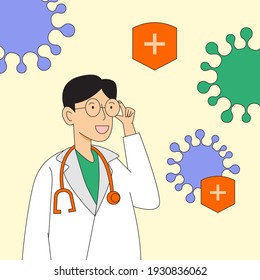 Doctors deals with the virus disease.
