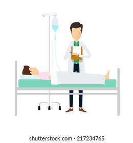 Doctors diagnosis patients in hospital  Medical  and science