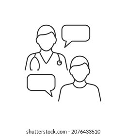 Doctor's discussion with the patient