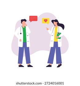 Ilustración vectorial de discusión de médicos Archivo EPS 10         