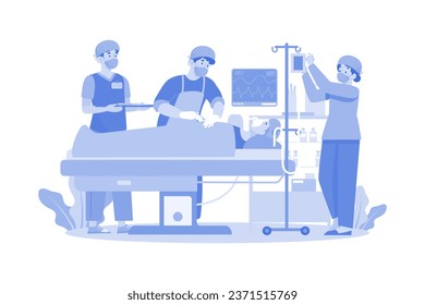 Doctors Doing Operations On Patient