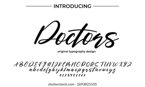 Doctors - Elegant Script Font for Smooth Handwritten Design and Creative Typography