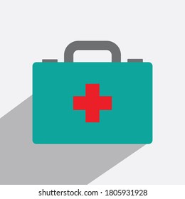 Doctor's equipment bag icon vector eps 10