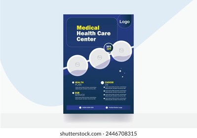 Doctors flyer corporate banner design professional template