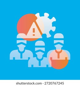 doctors glassmorphism illustration. Transparency blur elements. Ui layered design. Vector isolated element. 