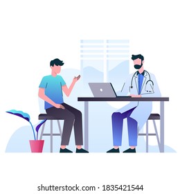 Doctors, health, patients, hospitals, medical, nurses. Vector gradient illustration