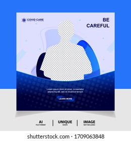 Doctor's Health Social Media Post Blue Banner