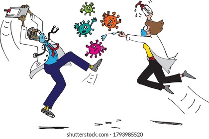 Doctors and healthcare workers fighting Covid19