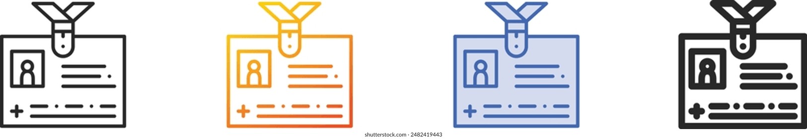 doctors icon.Thin Linear, Gradient, Blue Stroke and bold Style Design Isolated On White Background