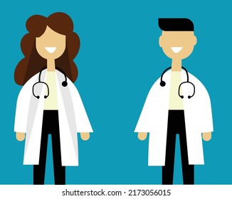 ilustración de doctores, caracteres vectoriales, arte