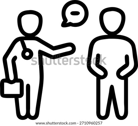 Doctors interacting with a patient in a clinic concept as Candid photo of doctors discussing a treatment plan with a patient in a clinic setting. The image captures their expressions and the doctor patient interaction highlighting mastery and innovation in healthcare in Photo Stock Concept , copy space for advertisement or banner with Photo Realistic as high Quality Detail --ar 7:2