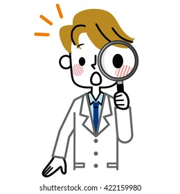Doctors and magnifying glass.