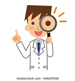 Doctors and magnifying glasses.